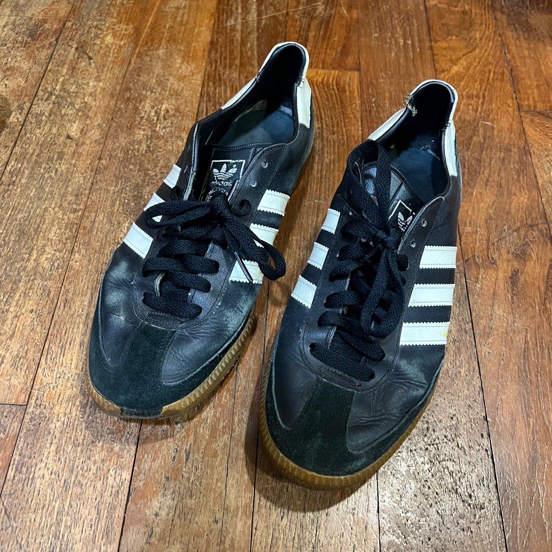 Vintage 90s Adidas Samba Black Leather, Luxury, Sneakers & Footwear on  Carousell