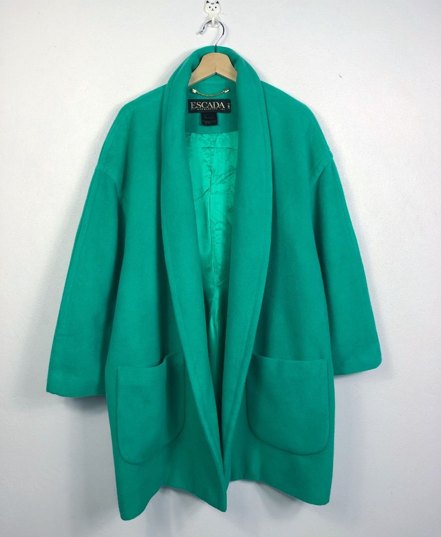 Escada Jacket Margaretha Ley Mint Green Fine Cashmere Vintage Blazer