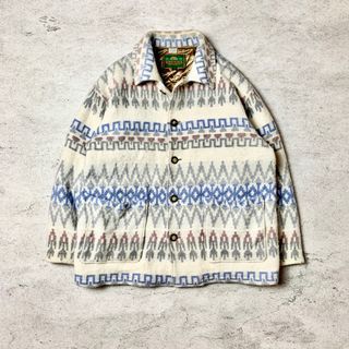 vintage jaket wool motif navajo by wage scale