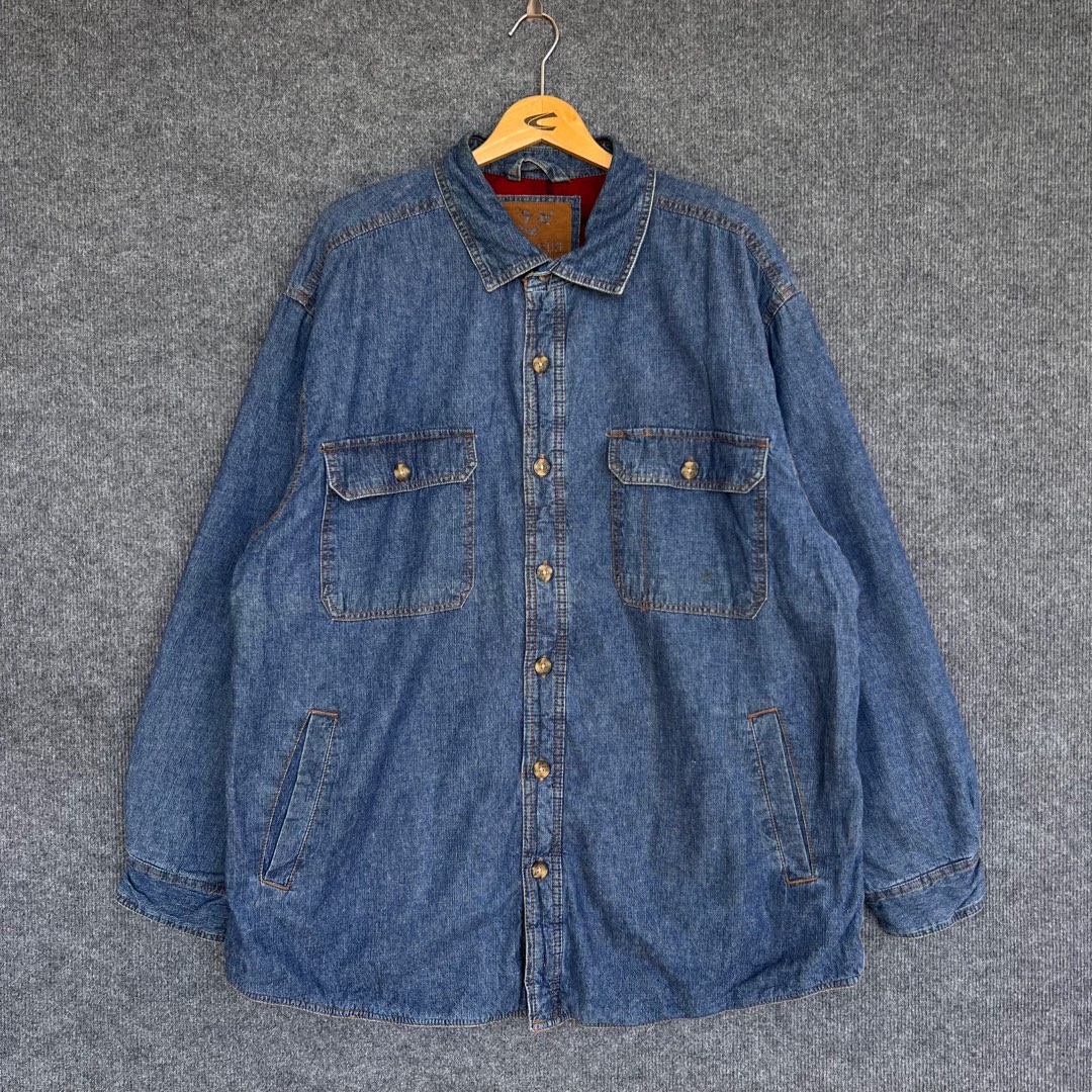 Vintage Outdoor Life Button Down Denim Jacket Blanket Lined