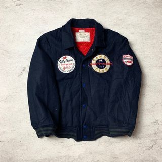 vintage racing wool jaket boxy with big patch by passionate