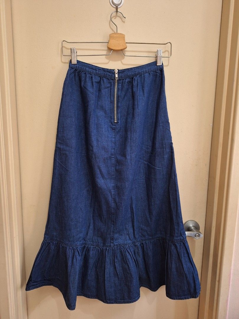 Warehouse denim skirt cheap