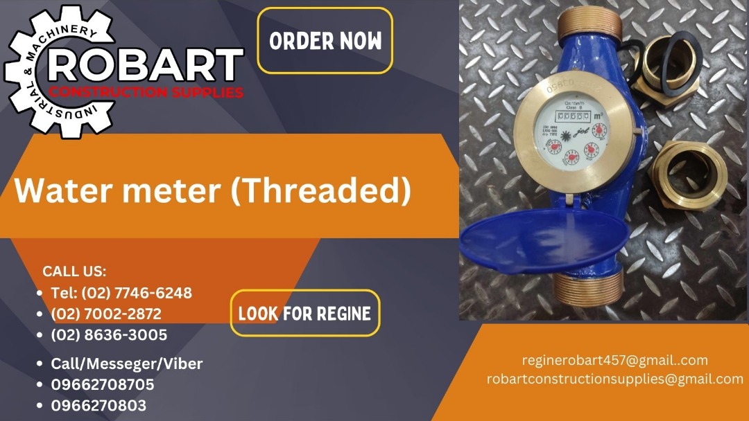 Water meter (Threaded), Commercial & Industrial, Construction Tools ...