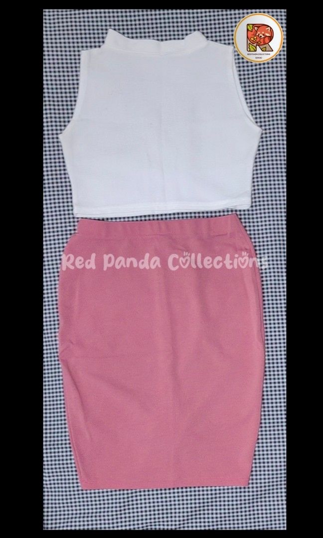 White Top and pencil skirt Terno (Category: Sets or Coordinates) located in Davao. Submitted by redpandacollections (Listing ID 1255475913, Image 3). Description: White Top and pencil skirt Terno Great for casual and office Condition : Excellent Size : Free Size that Fits upto S Fabric : Tush Tag : Korean Product Available : 1 only.