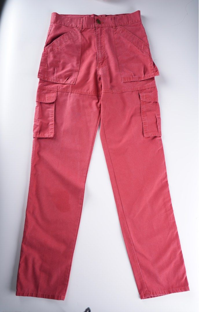 Red cargo pants for women cheap