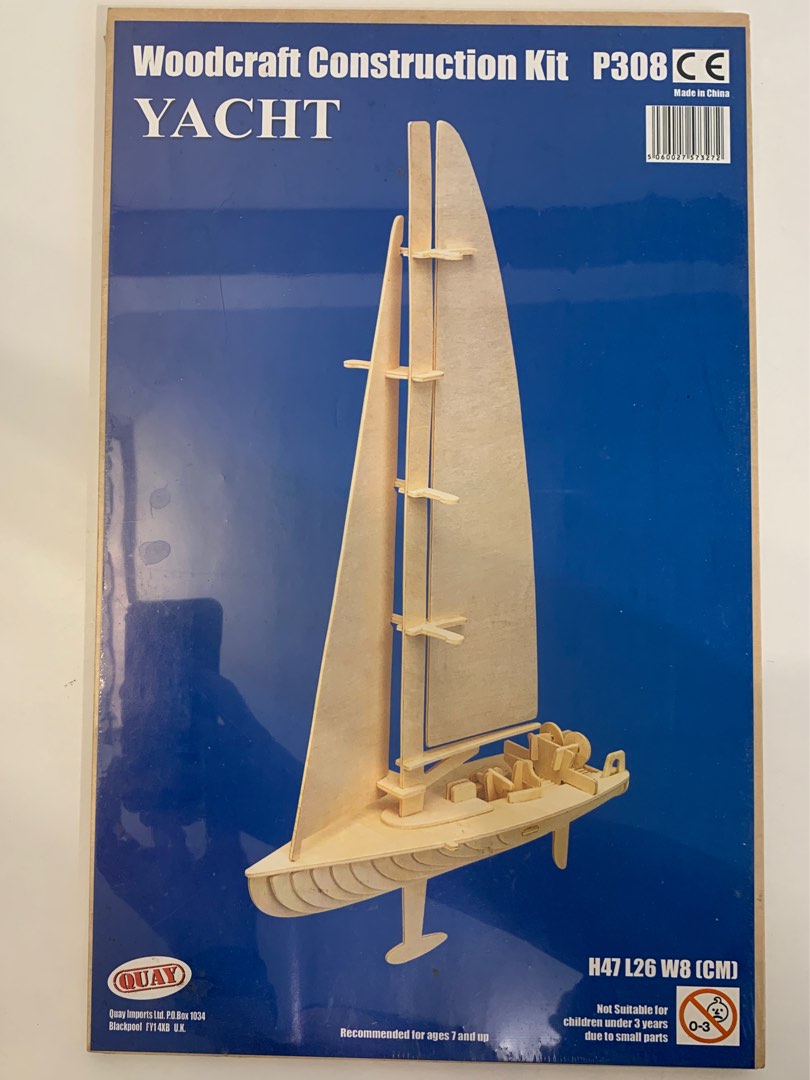 Woodcraft construction kit yacht, 興趣及遊戲, 玩具 & 遊戲類 Carousell