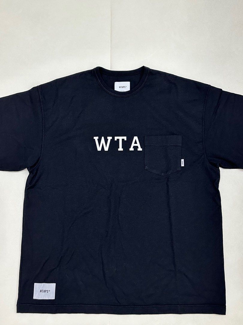 Wtaps Design Tee black Size 3, 男裝, 上身及套裝, T-shirt、恤衫、有