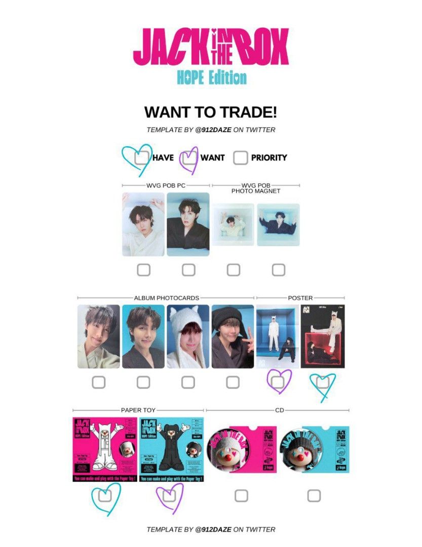 WTT) JITB JHOPE JACK IN THE BOX HOPE EDITION, Toys & Collectibles