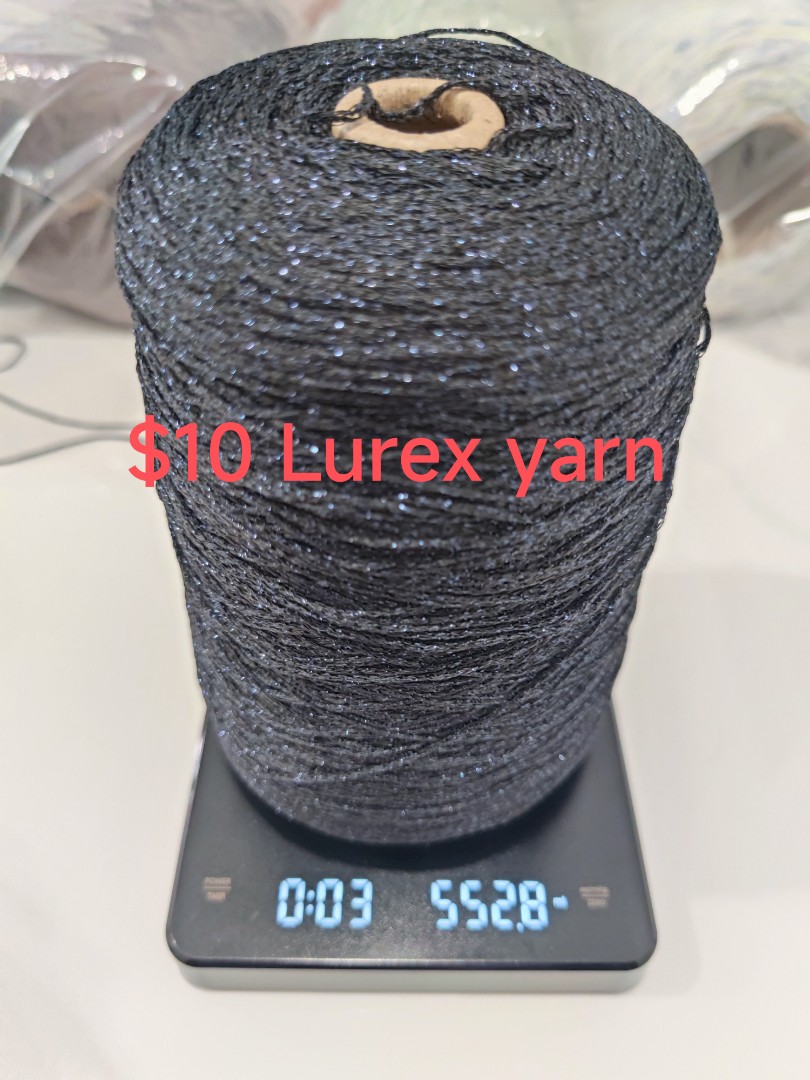 Glitter/metallic yarn for crochet/knit or craft work, Hobbies & Toys,  Stationery & Craft, Craft Supplies & Tools on Carousell