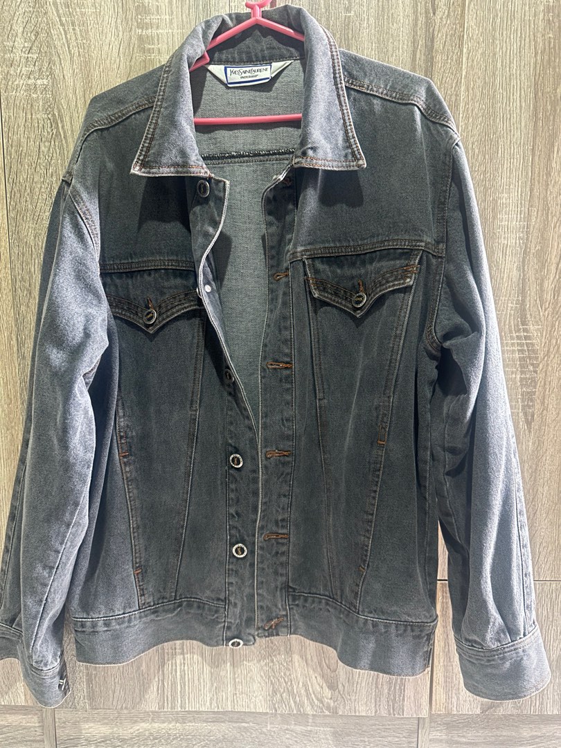 YSL Denim Jacket, Men's Fashion, Coats, Jackets and Outerwear on Carousell