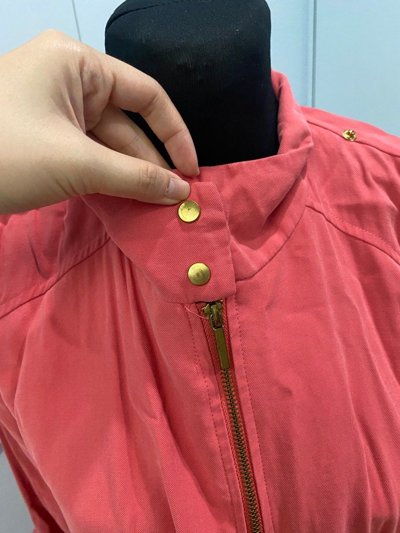 Zara coral jacket lightweight Women s Fashion Coats Jackets and Outerwear on Carousell