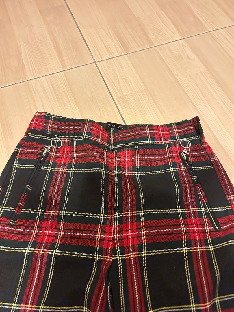 Zara flannel pants on sale