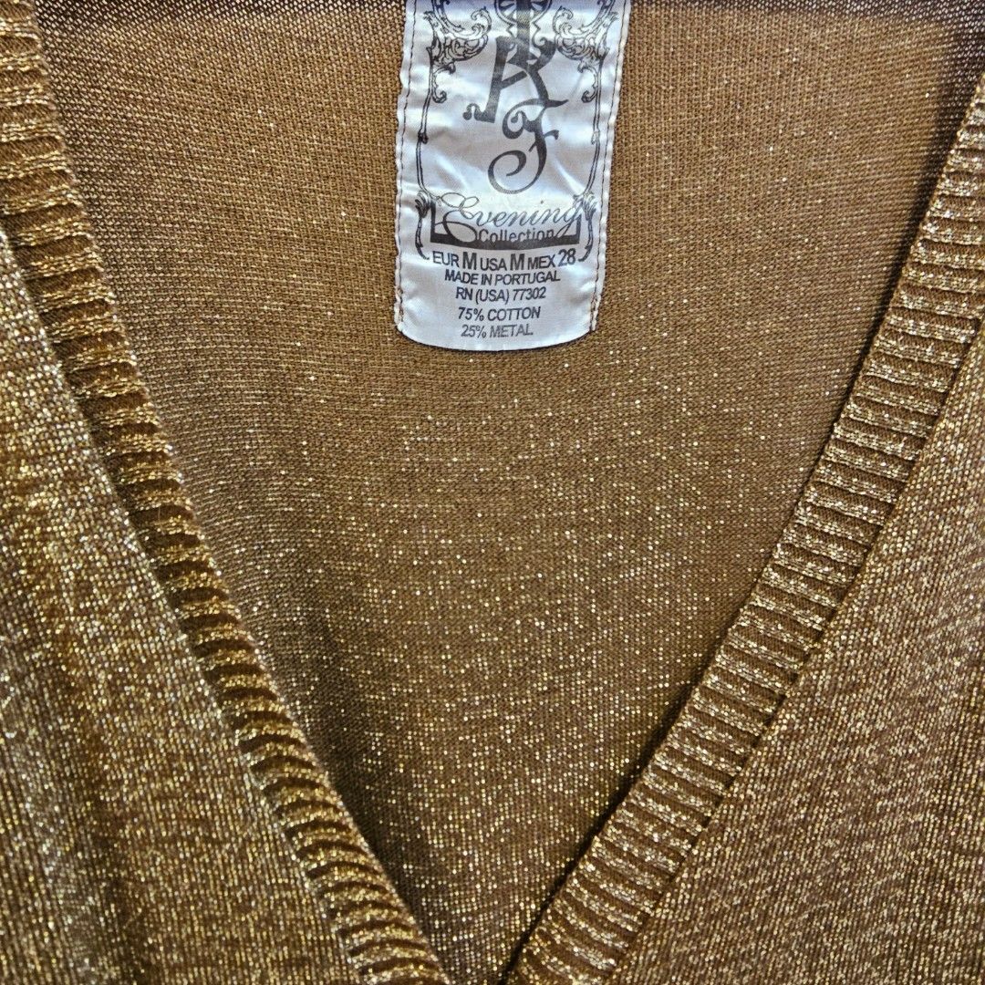 Gold party clearance cardigan