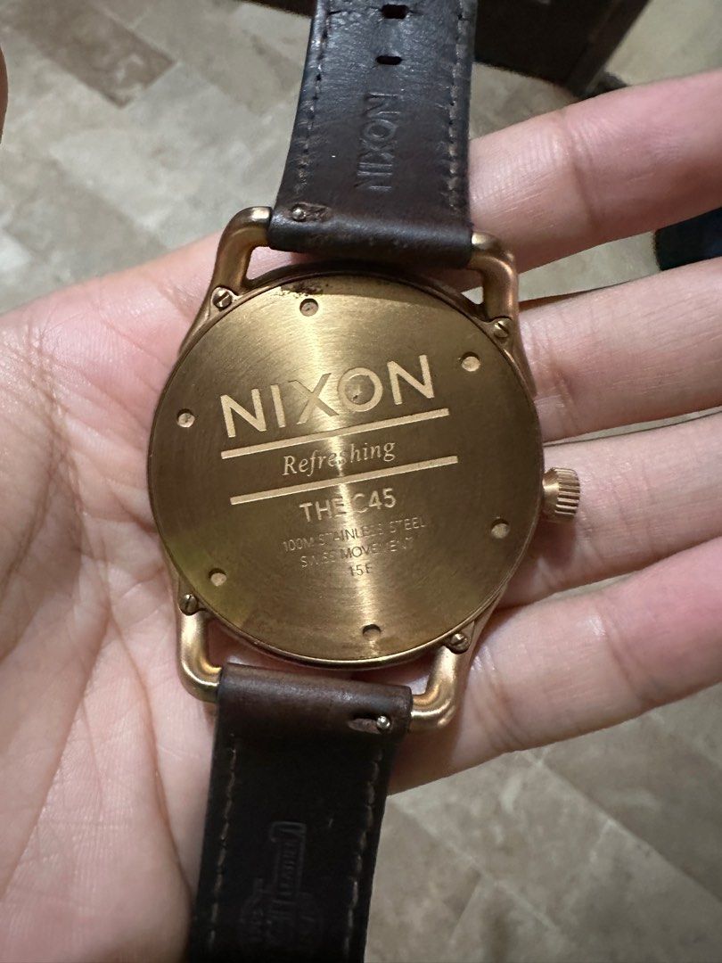 100 AUTHENTIC NIXON C45 Leather Quartz Men s Fashion Watches