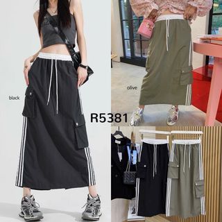 100% IMPORT
Kode : #R5381  2 warna 
Side Lines Cargo Skirt w/ Back Slit