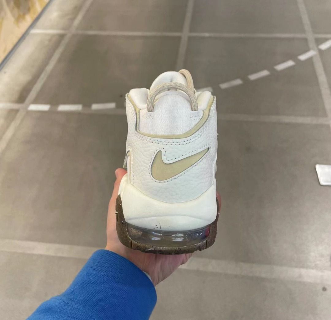 🌺全新100% Nike Air More Uptempo Coconut Milk GS 米色波鞋, 女裝