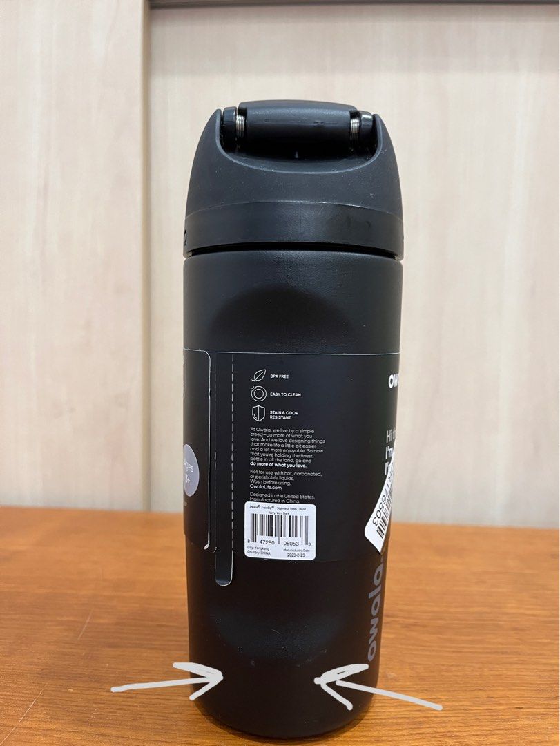 Owala 16oz Kids' Free Sip Stainless Steel Water Bottle - Black