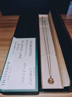 18K GOLD Japan real Diamond Necklace