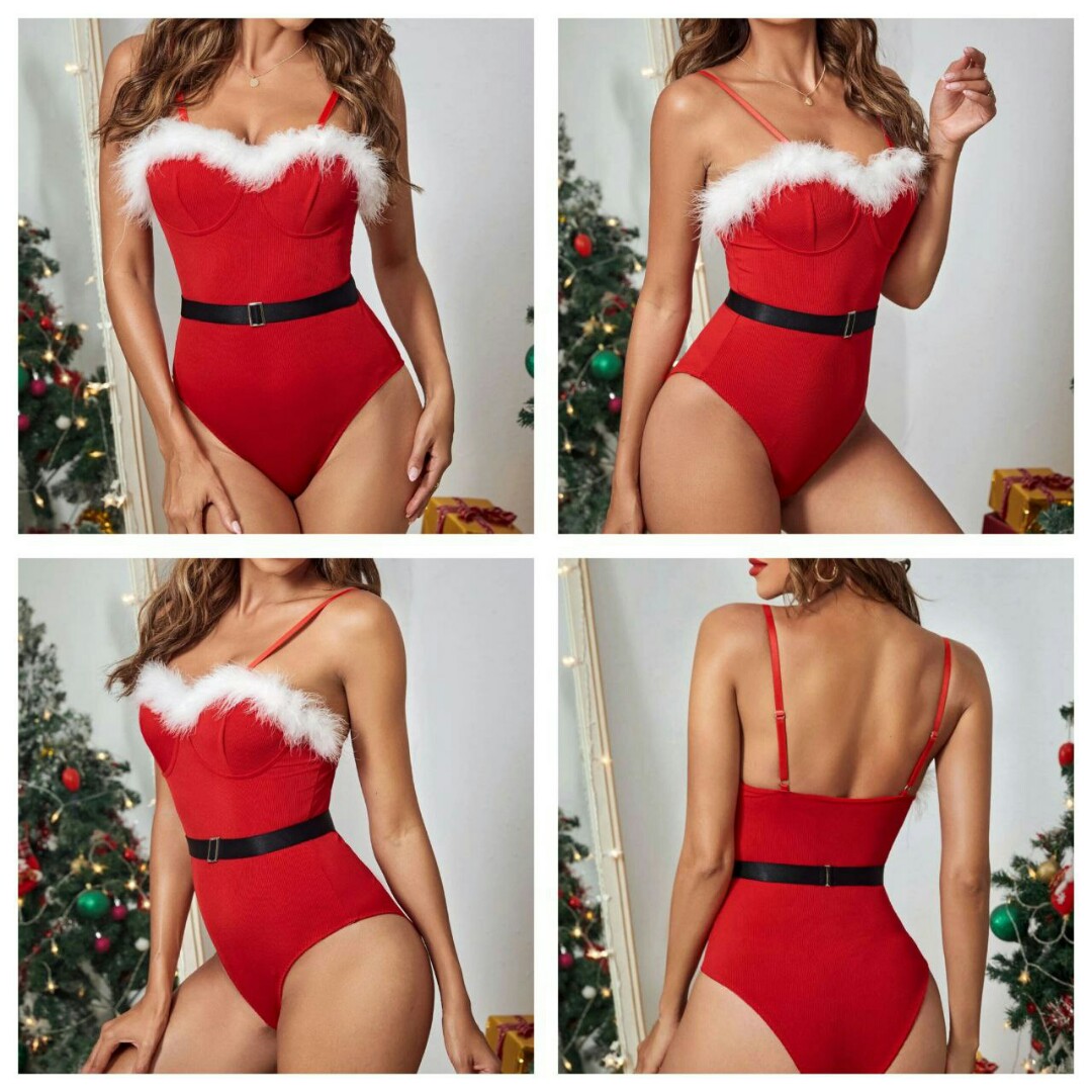 1pc Xmas Mesh Bodysuit Ladies Christmas Lingerie, Women's Fashion, New  Undergarments & Loungewear on Carousell