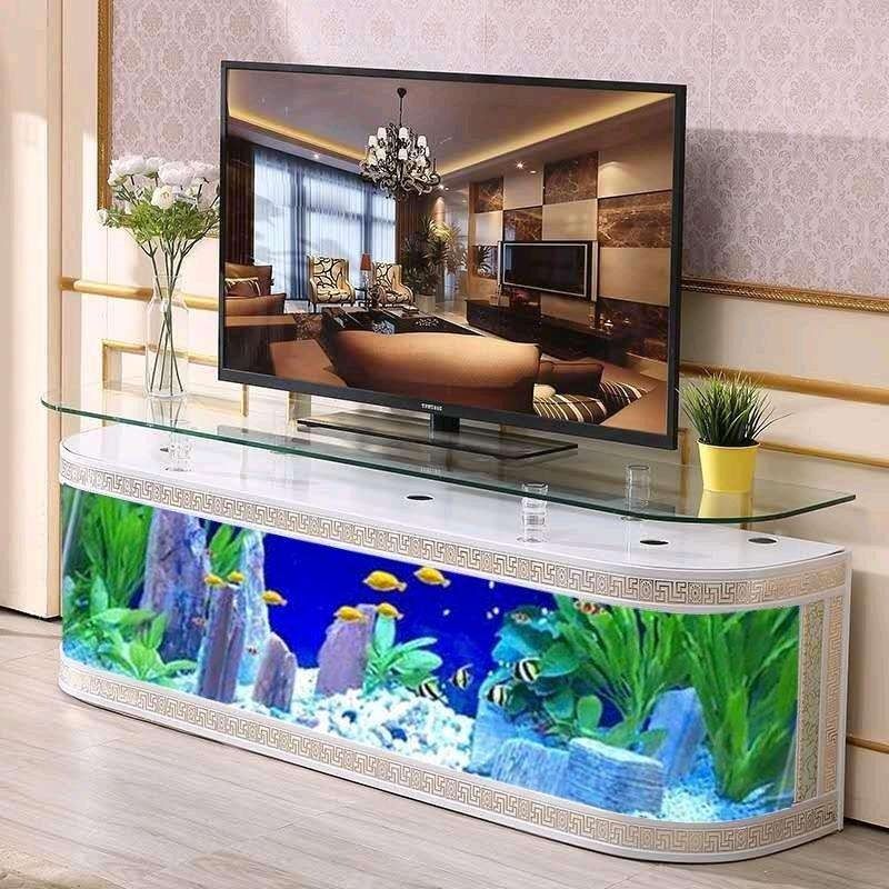 240cm TV Cabinet Aquarium Fish Tank View Table Crystal Clear