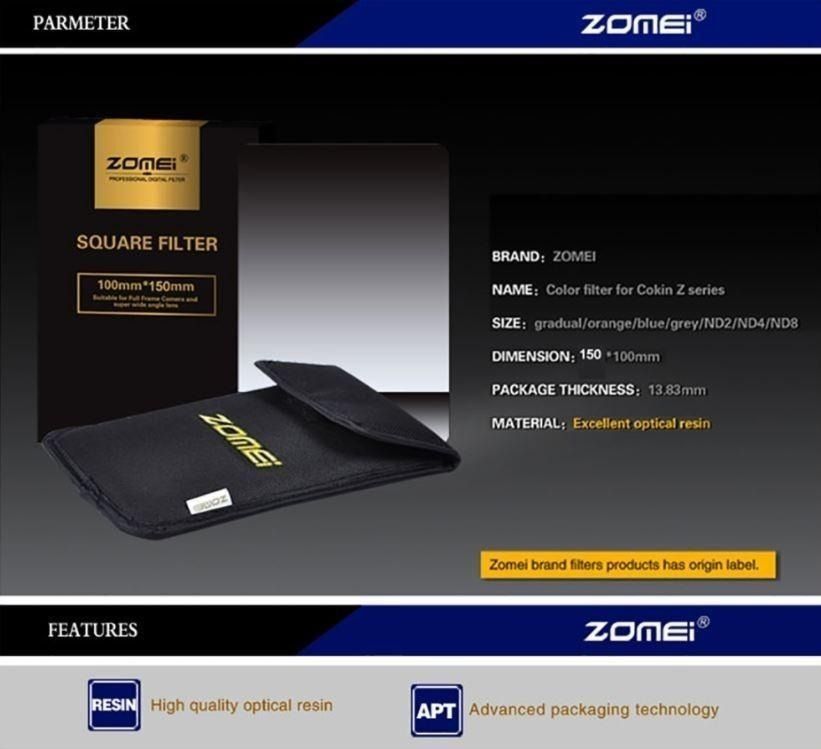 [3888] ZOMEI Square Filter 100mm x 150mm Suitable for Full Frame Camera ...