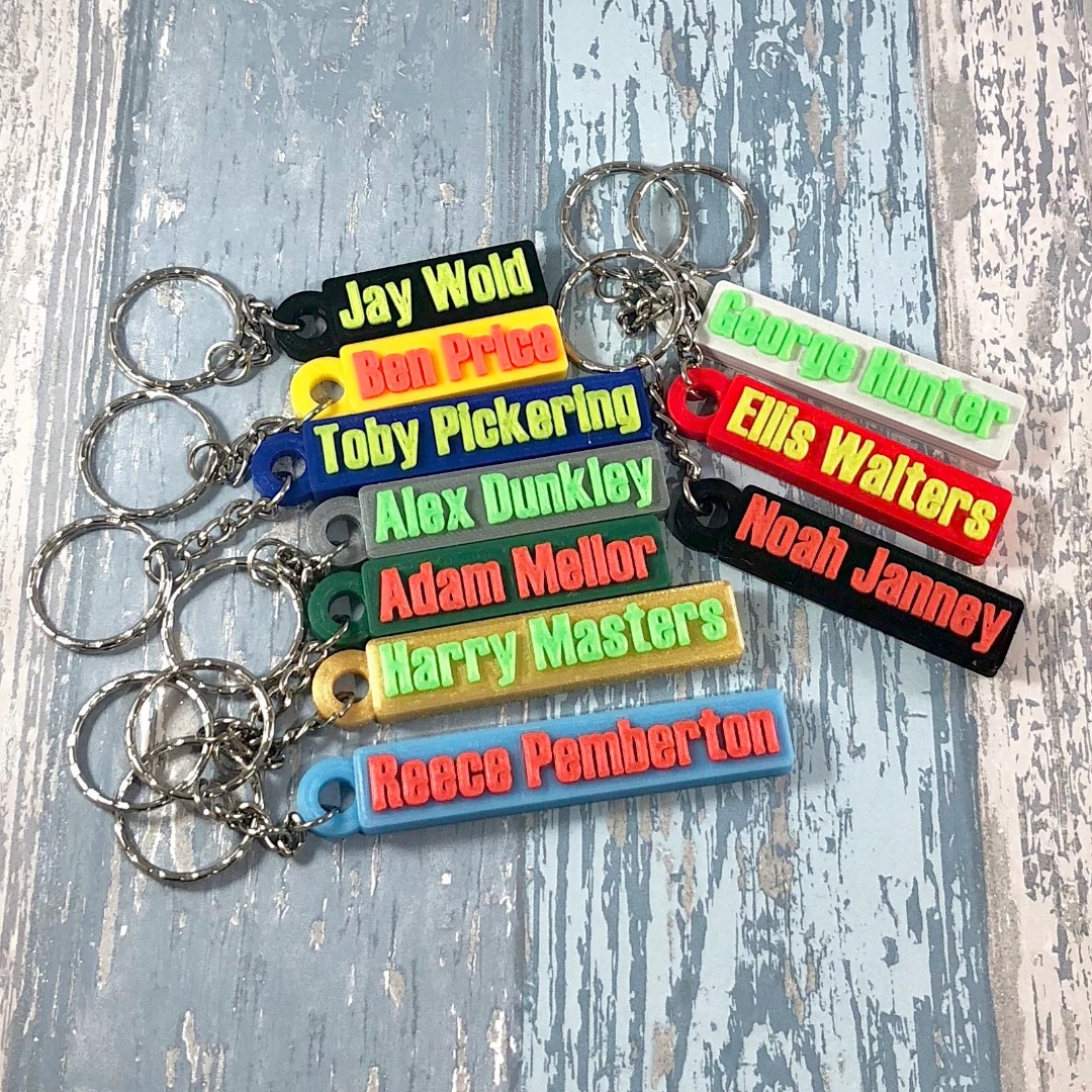 3D Printed Custom Keychains Hobbies Toys Stationery