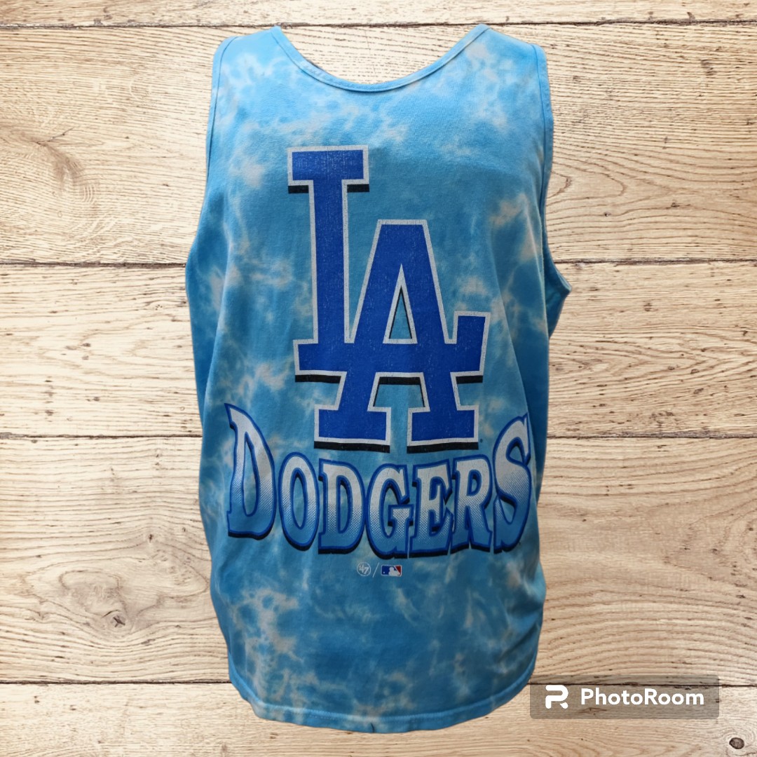 Womens Los Angeles Dodgers Vintage Tubular Tie Dye Crop Shirt