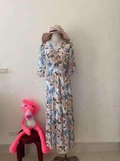 哇塞小姐浪漫唯美度假風碎花洋裝