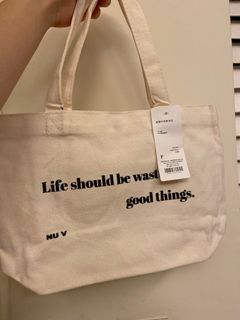 全新 英文字帆布袋 帆布包