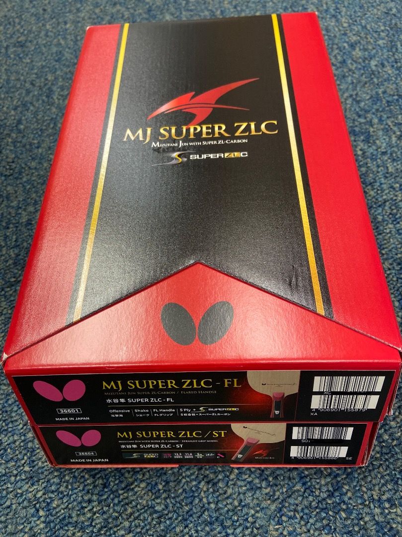 全新Butterfly 乒乓球拍- 水谷隼Super ZLC, 運動產品, 運動與體育