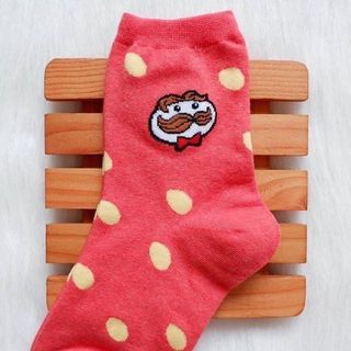 ♥️ Cute Socks Long below knee for gym for sleeping at night Pringles t shirt good sleep