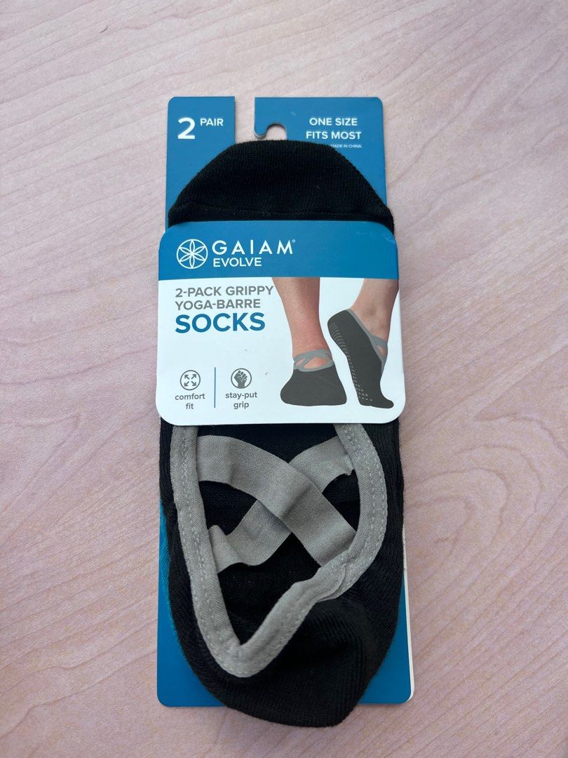 Gaiam Evolve Grippy Yoga Sock (2 Pack) at