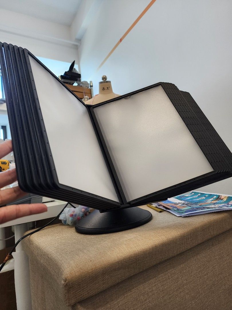 Note Pages On A Stand A4 Book stand adjustable menu stand 40 pages, Furniture & Home Living ...