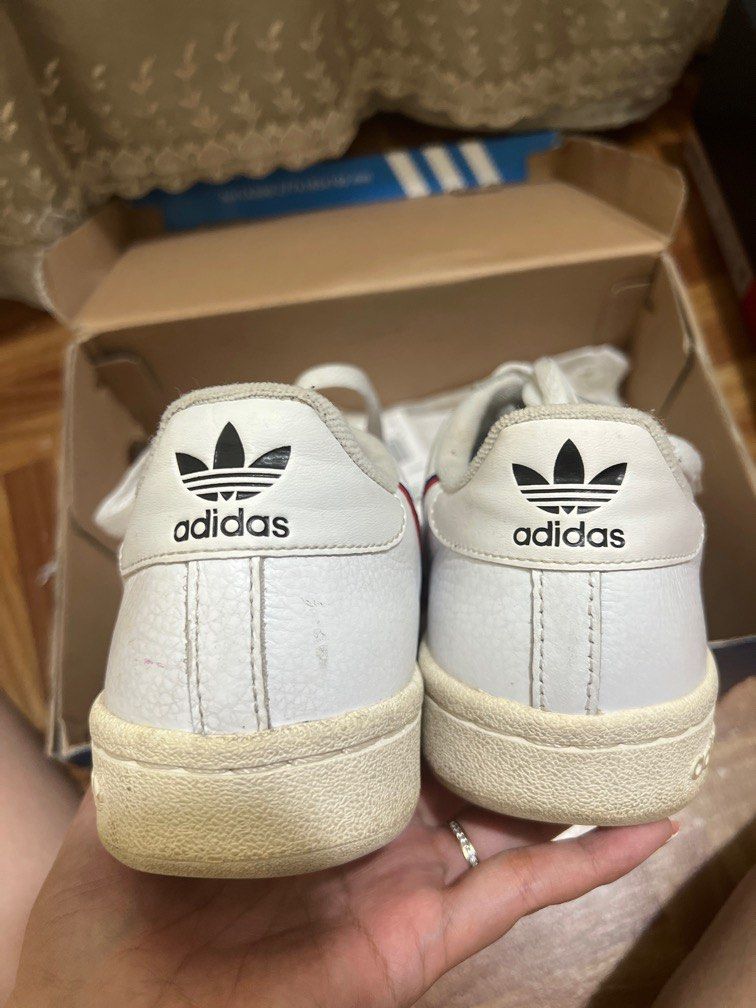 Adidas originals continental 80 s trainers sale in off white with gum sole