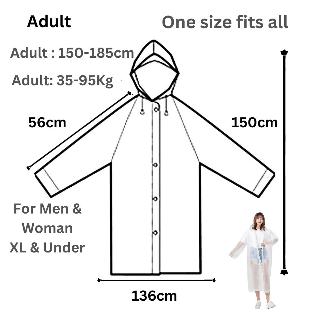 Raincoat size hotsell