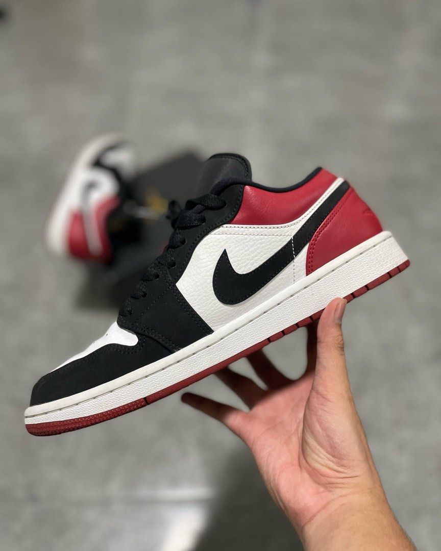 Harga air jordan top 1 low black toe