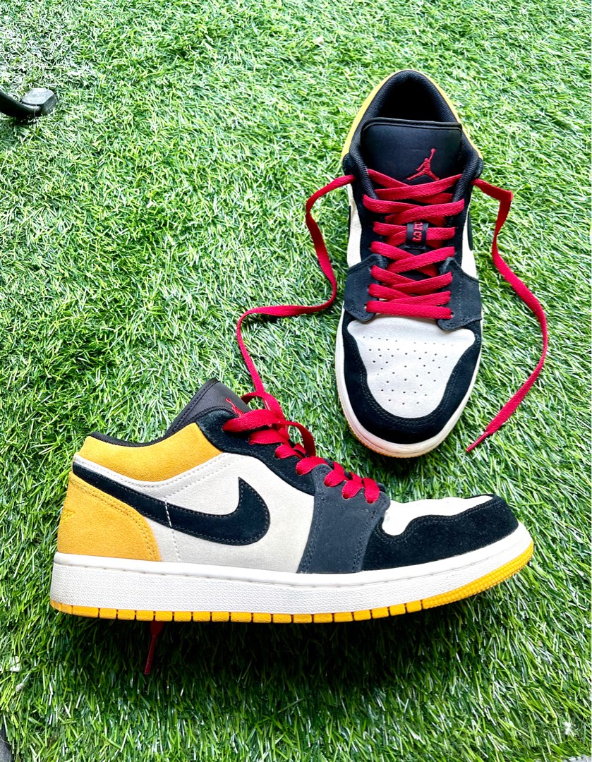 Air jordan 1 low sail/gym red-university gold top