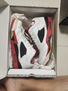 Air Jordan 5 Retro SP × Off-White Mid Muslin, 男裝, 鞋, 波鞋