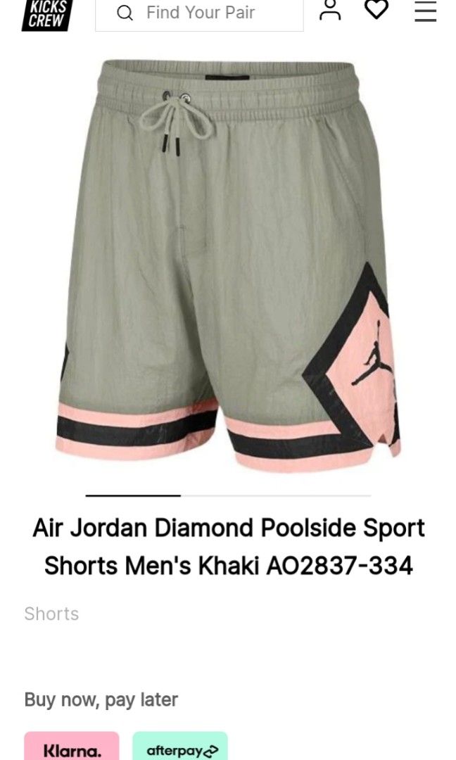Jordan diamond poolside shop short
