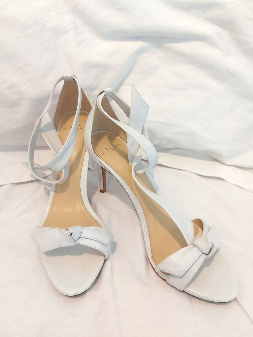 Alexandre Birman Heels Clarita White wedding shoes Women s Fashion Footwear Heels on Carousell