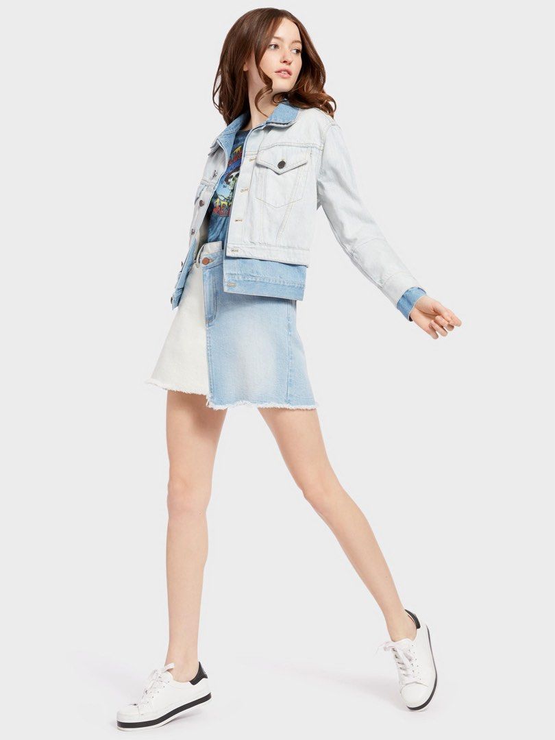 Alice Olivia Two Tone Denim Jacket