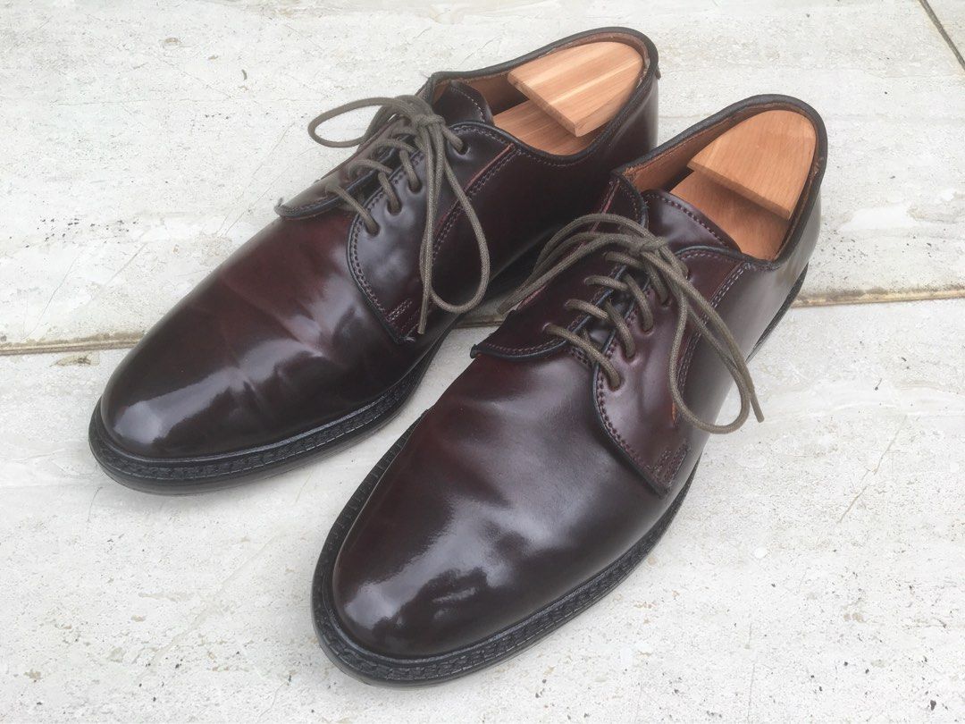 Allen Edmonds Leeds Burgundy Shell Cordovan US 9D with Vibram Half Soles