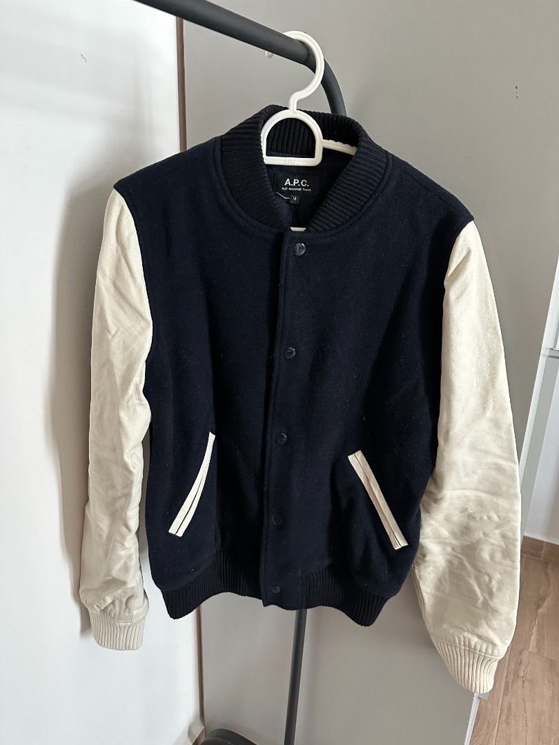 A.P.C. baseball WOOL jacket Women s Fashion Coats Jackets and