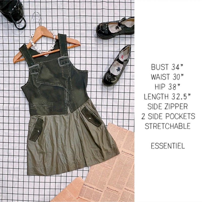 Army outlet pinafore dress