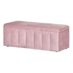 Artiss Storage Ottoman Blanket Box Velvet Chest Toy Foot Stool Couch Bed Pink