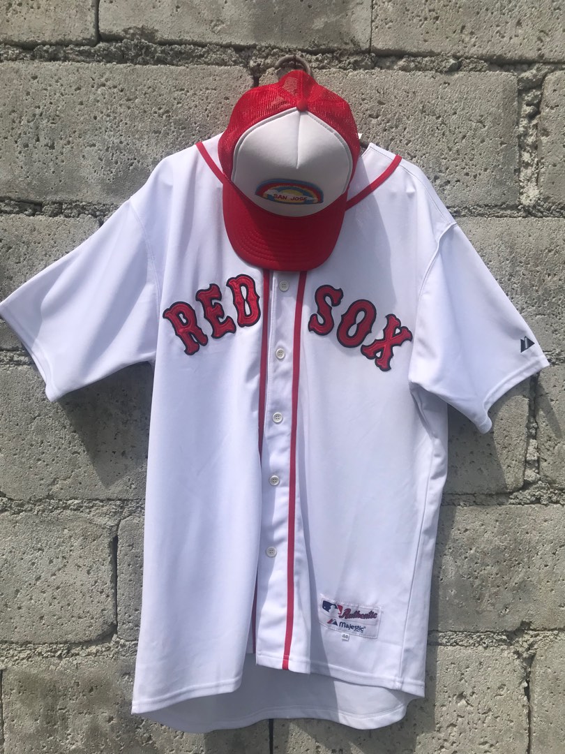 Majestic DAVID ORTIZ No 34 BOSTON RED SOX Button Down (Size 40) Baseball  Jersey