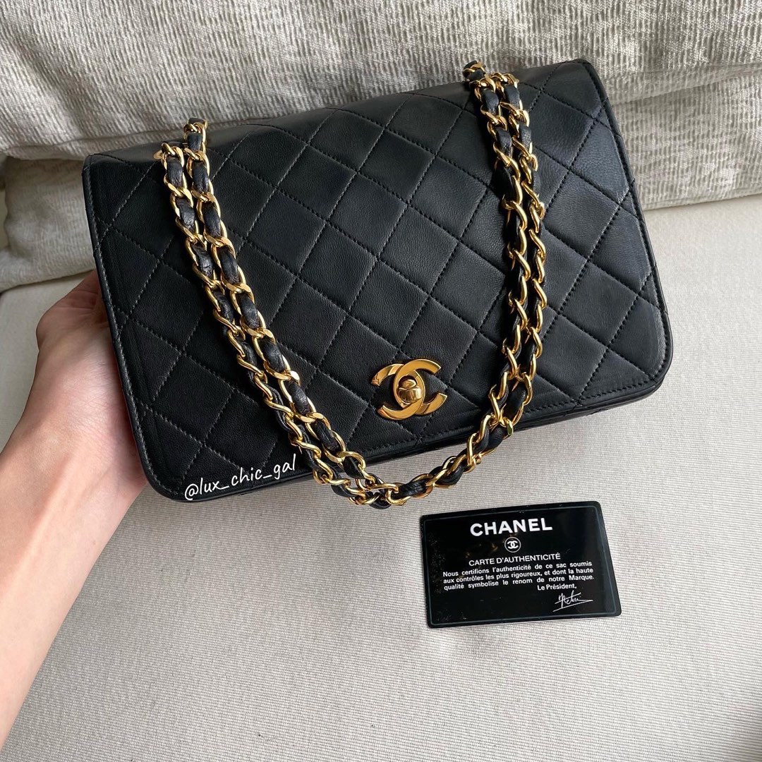 AUTHENTIC CHANEL Small 9” Full Flap Bag 24k Gold Hardware ❤️, Luxury, Bags  & Wallets on Carousell