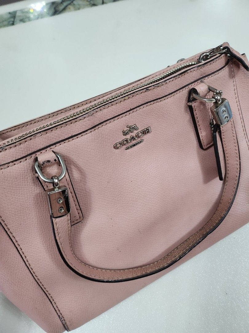 Coach pink handbag on sale