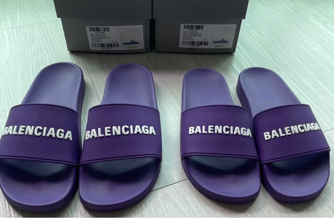 Balenciaga slides, Women's Fashion, Footwear, Flipflops and Slides on