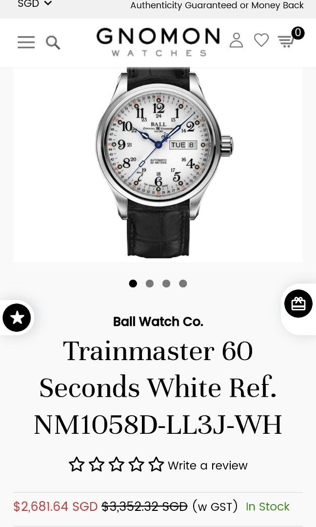 Ball trainmaster 60 best sale seconds